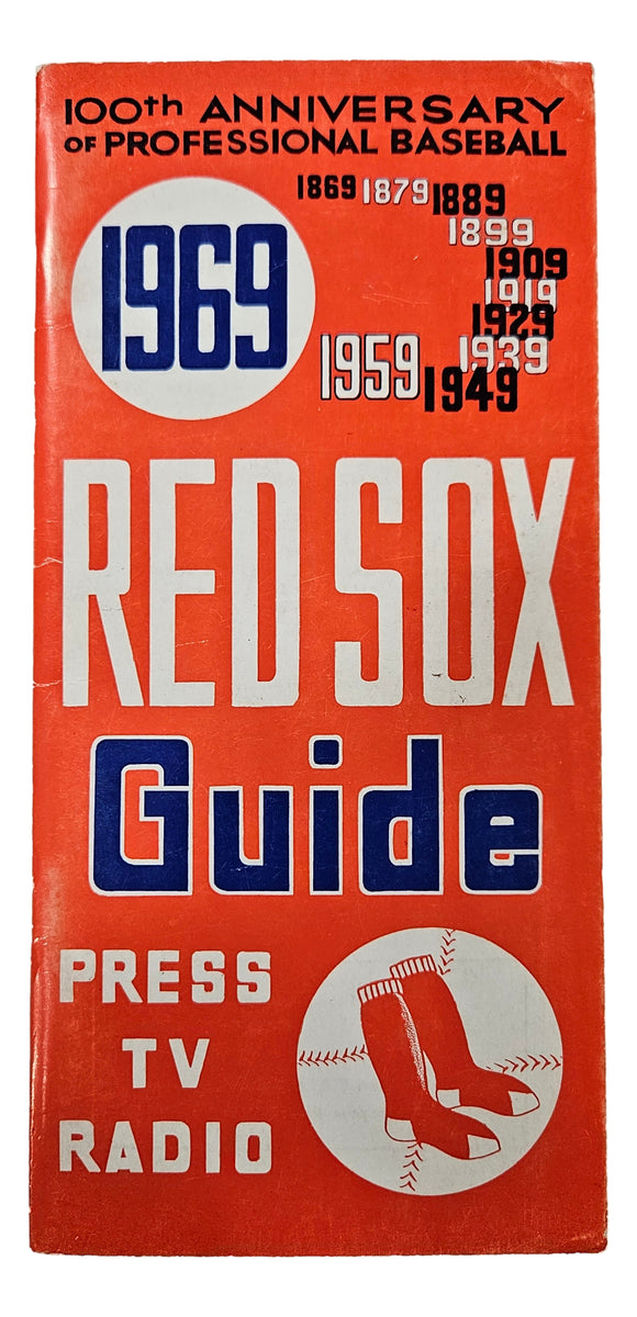 Boston Red Sox 1969 Media Guide Sports Integrity