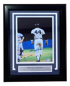 Reggie Jackson Signed Framed 8x10 New York Yankees Home Run Photo BAS Sports Integrity