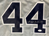 Reggie Jackson New York Signed Gray Baseball Jersey JSA - Sports Integrity