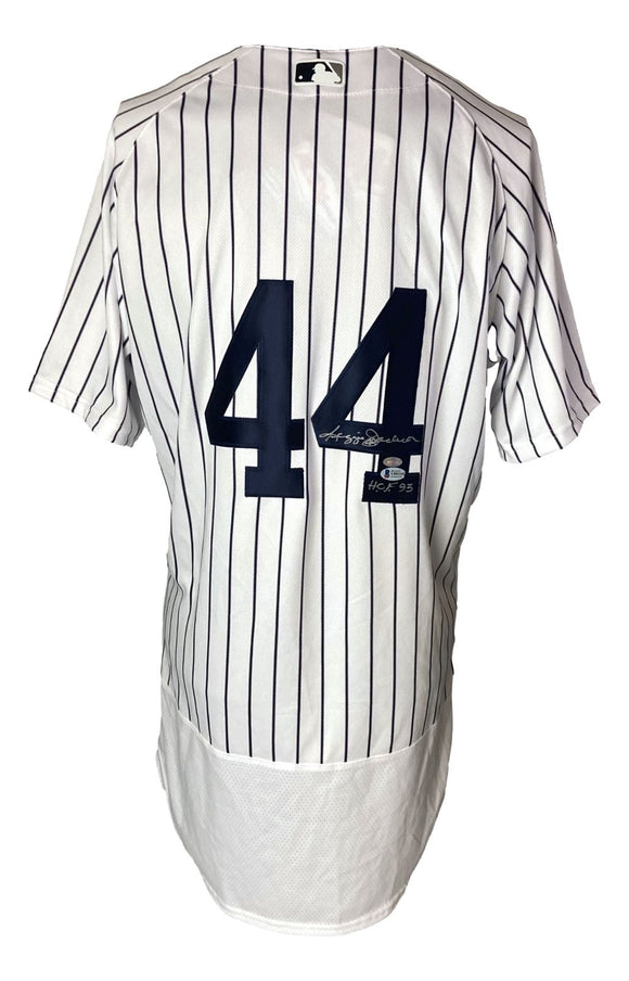 Reggie Jackson Signed New York Yankees Majestic Authentic Jersey HOF 93 BAS