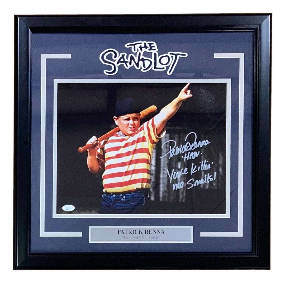 Patrick Renna Signed Framed 11x14 The Sandlot Photo You're Killin Me S ...