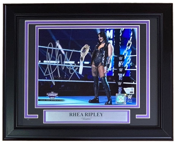 Rhea Ripley Signed Framed 8x10 WWE Photo Fanatics