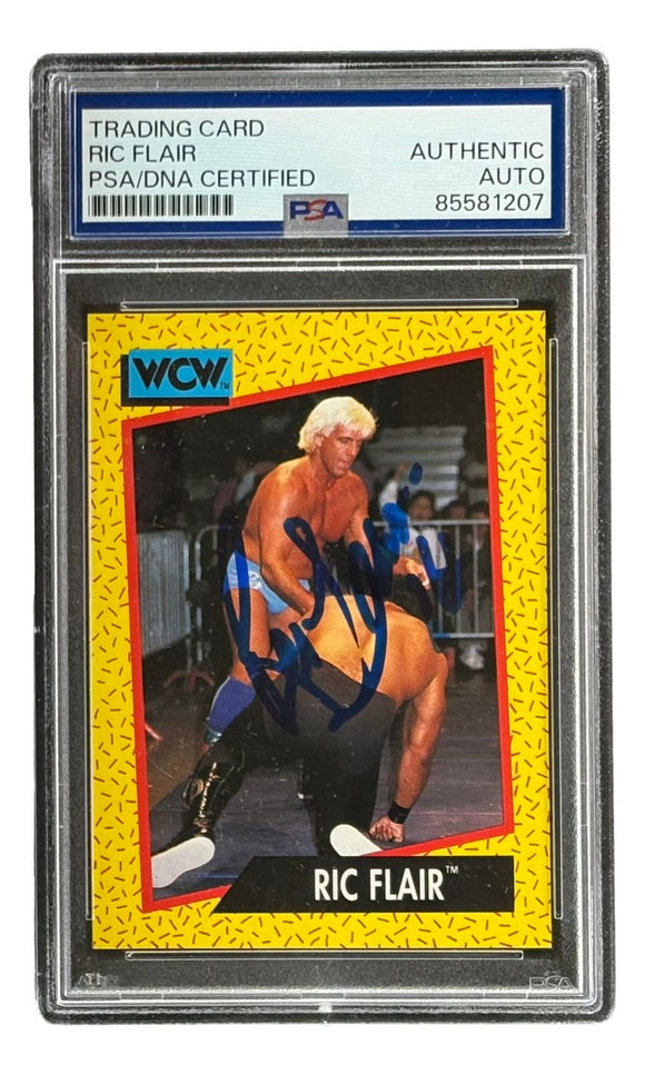 Ric Flair Signed 1991 WCW #38 Wrestling Trading Card 16x Inscribed PSA ...