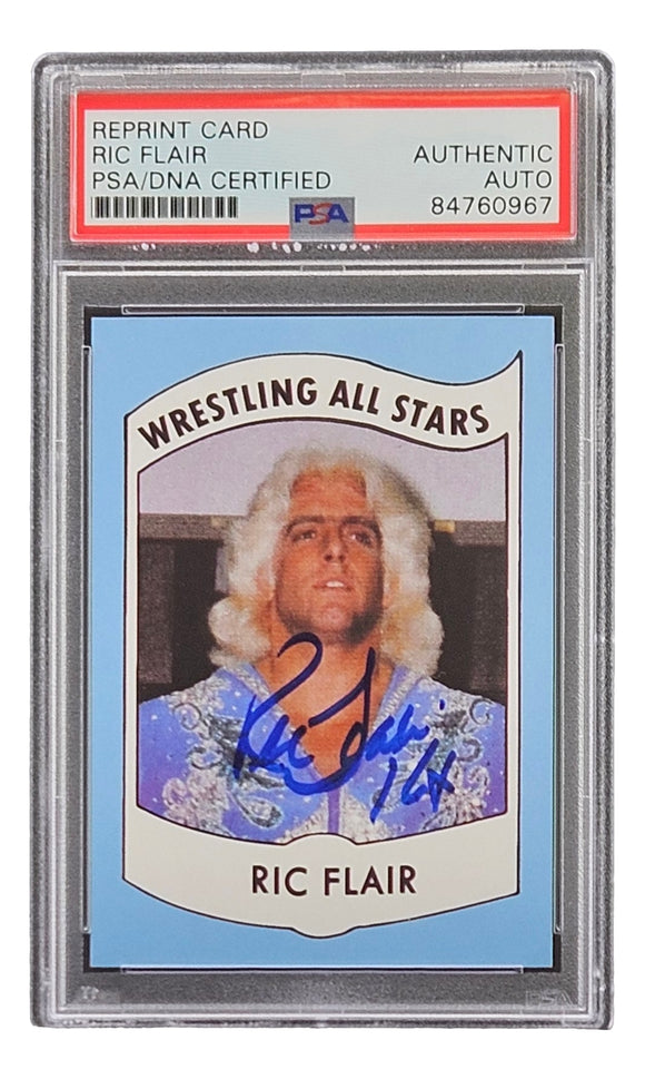 Ric Flair Signed RP 1982 All Stars Card #27 16x Insc PSA/DNA Auto