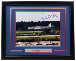 Richard Petty Signed Framed 11x14 Photo NASCAR Vs Jet JSA Hologram