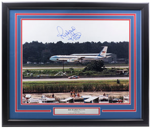 Richard Petty Signed Framed 16x20 Nascar Vs Jet Photo JSA Sports Integrity