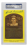 Rick Ferrell Signed Slabbed Boston Red Sox Hall of Fame Plaque Postcard PSA/DNA 403