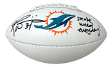 Ricky Williams Signed Miami Dolphins Logo Football Smoke Weed Everyday JSA QR