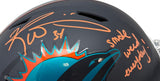 Ricky Williams Signed Dolphins Rivalries FS Replica Helmet Smoke Weed JSA QR