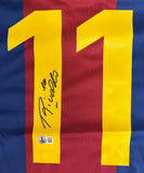 Rivaldo Signed Barcelona 1998/99 Nike Soccer Jersey BAS