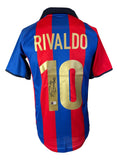 Rivaldo Signed Barcelona Nike Soccer Jersey BAS