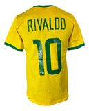 Rivaldo Brazil Signed Yellow Soccer Jersey BAS