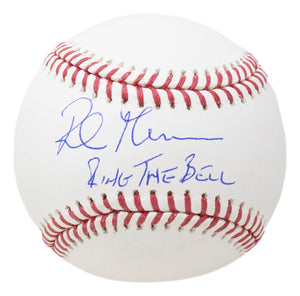 Rob Thomson Signed Philadelphia Phillies MLB Baseball Ring The Bell Insc JSA Sports Integrity