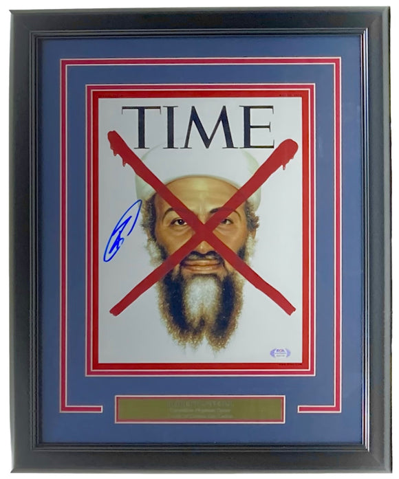 Robert O'Neill Signed Framed 11x14 TIME Magazine Cover Photo PSA ITP