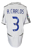 Roberto Carlos Signed Real Madrid Soccer Jersey BAS