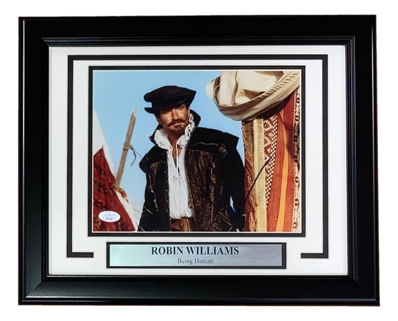 Robin Williams Signed Framed 8x10 Being Human Photo JSA