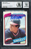 Rod Carew Signed 1980 Topps #700 Angels Trading Card BAS Auto 10