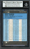 Rod Carew Signed 1986 Fleer Stickers #20 Angels Trading Card BAS
