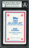 Rod Carew Signed 1986 Topps #16 Angels Trading Card BAS