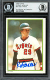 Rod Carew Signed 1986 Topps #16 Angels Trading Card BAS