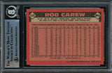 Rod Carew Signed 1986 Topps #400 Angels Trading Card BAS