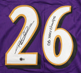 Rod Woodson Baltimore Signed Purple Football Jersey SB XXXV Champs BAS