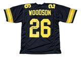 Rod Woodson Pittsburgh Signed Alternate Black Football Jersey BAS