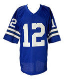 Roger Staubach Signed Custom Blue Pro-Style Football Jersey BAS ITP Sports Integrity