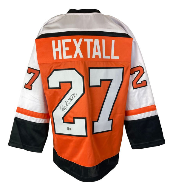 Ron Hextall Philadelphia Signed Orange Hockey Jersey BAS