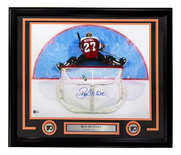 Ron Hextall Signed Framed 16x20 Philadelphia Flyers Photo BAS