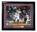 Ronald Acuna Jr. Signed Framed 16x20 Atlanta Braves Throwback Jersey Photo BAS