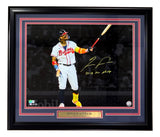 Ronald Acuna Jr. Signed Framed 16x20 Atlanta Braves Photo 2023 NL MVP BAS