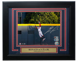 Ronald Acuna Jr. Signed Framed 8x10 Atlanta Braves Amazing Catch Photo BAS Sports Integrity
