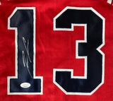 Ronald Acuna Jr Signed Custom Red Pro-Style Baseball Jersey JSA ITP Sports Integrity