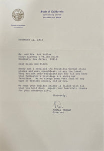 President Ronald Reagan Signed Personal Letter BAS AC22609 Sports Integrity