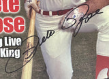 Pete Rose Signed In Black 11x14 Cincinnati Reds Sports Digest Cover Photo JSA Sports Integrity