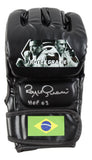 Royce Gracie Signed Custom MMA Fight Glove HOF 03 Inscribed BAS