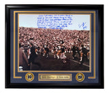 Rudy Ruettiger Sean Astin Signed Framed 16x20 Photo w/ Movie Quote Insc BAS+JSA