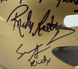 Rudy Ruettiger Sean Astin Signed Notre Dame FS Rep Helmet w/ Movie Quote BAS+JSA