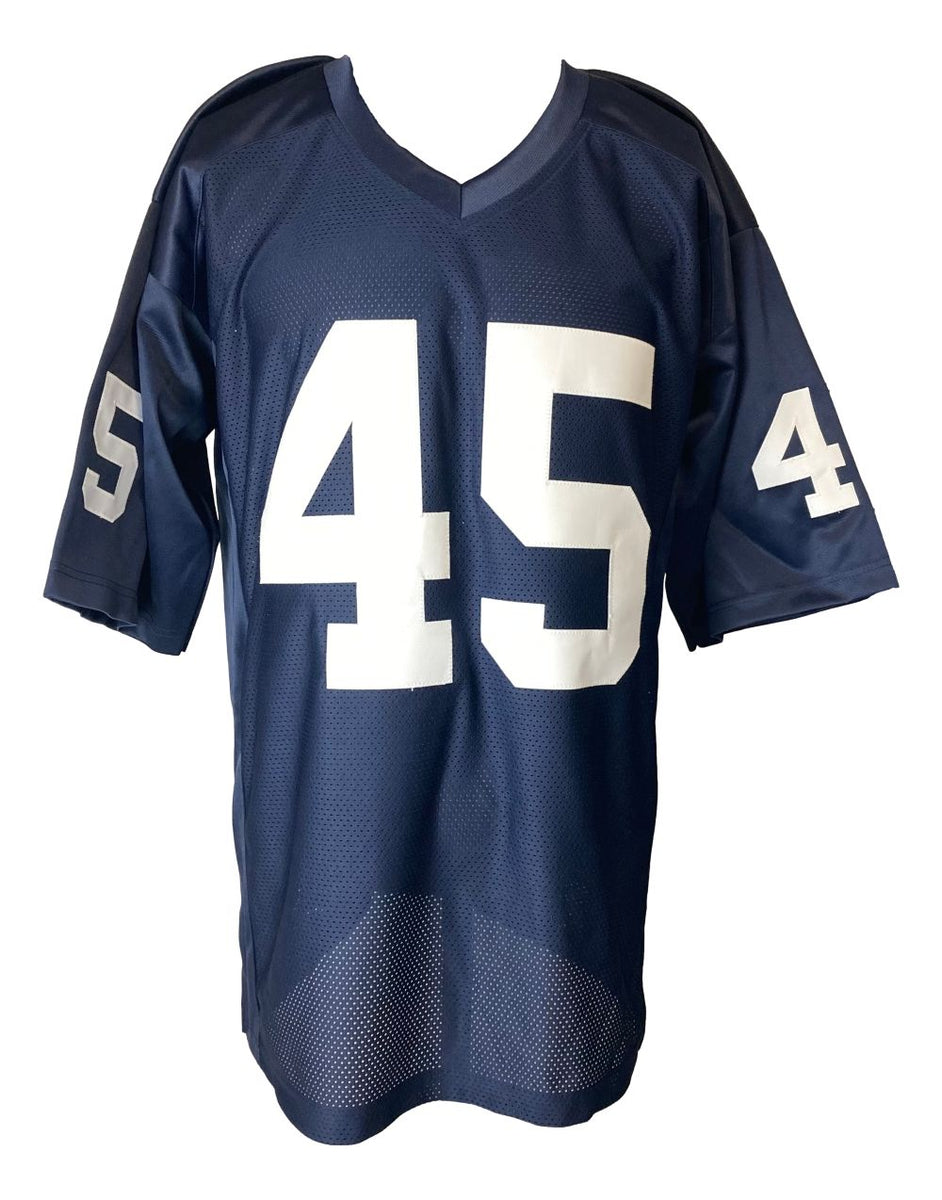 Rudy Ruettiger Notre Dame Signed Blue Football Jersey Never Quit BAS ...