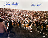Rudy Ruettiger Signed 16x20 Notre Dame Fighting Irish Photo Never Quit JSA QR