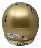 Rudy Ruettiger Signed Notre Dame FS Replica Speed Helmet w/ Movie Quote JSA QR