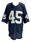 Rudy Ruettiger Signed Custom Blue College Football Jersey Never Quit Insc BAS Sports Integrity