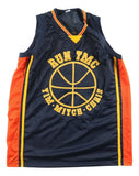Hardaway Mullin Richmond Golden State Signed Navy Run TMC Basketball Jersey BAS