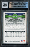 Russell Wilson Signed 2012 Topps #165A Seahawks Rookie Card BAS Auto 10