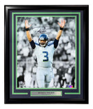 Russell Wilson Signed Framed 16x20 Seattle Seahawks Spotlight Photo BAS