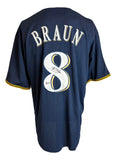 Ryan Braun Milwaukee Signed Navy Blue Baseball Jersey BAS