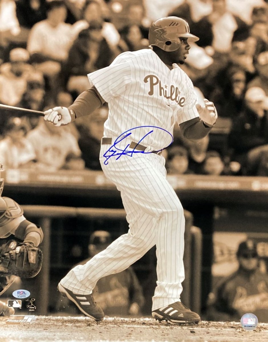 Ryan Howard Inscriptions Ryan Howard Signed 16x20 Philadelphia Phillies Photo PSA Hologram ...