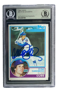 Ryne Sandberg Signed 1983 Topps #83 Chicago Cubs Rookie Card BAS