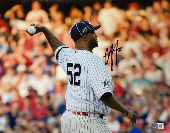 CC Sabathia Signed 11x14 New York Yankees First Pitch Photo BAS Sports Integrity